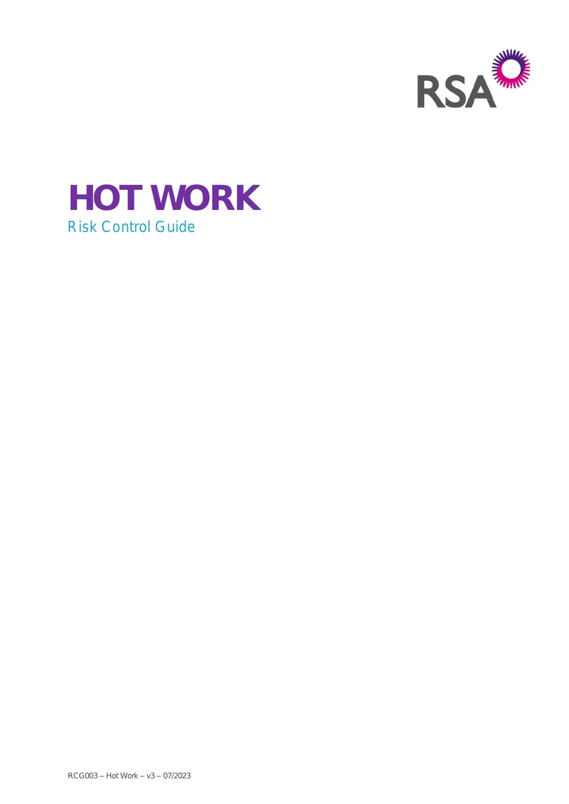 Hot Work Risk Control Guide