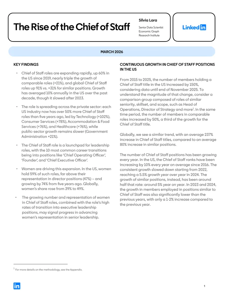 Growth Trends in Chief of Staff Roles