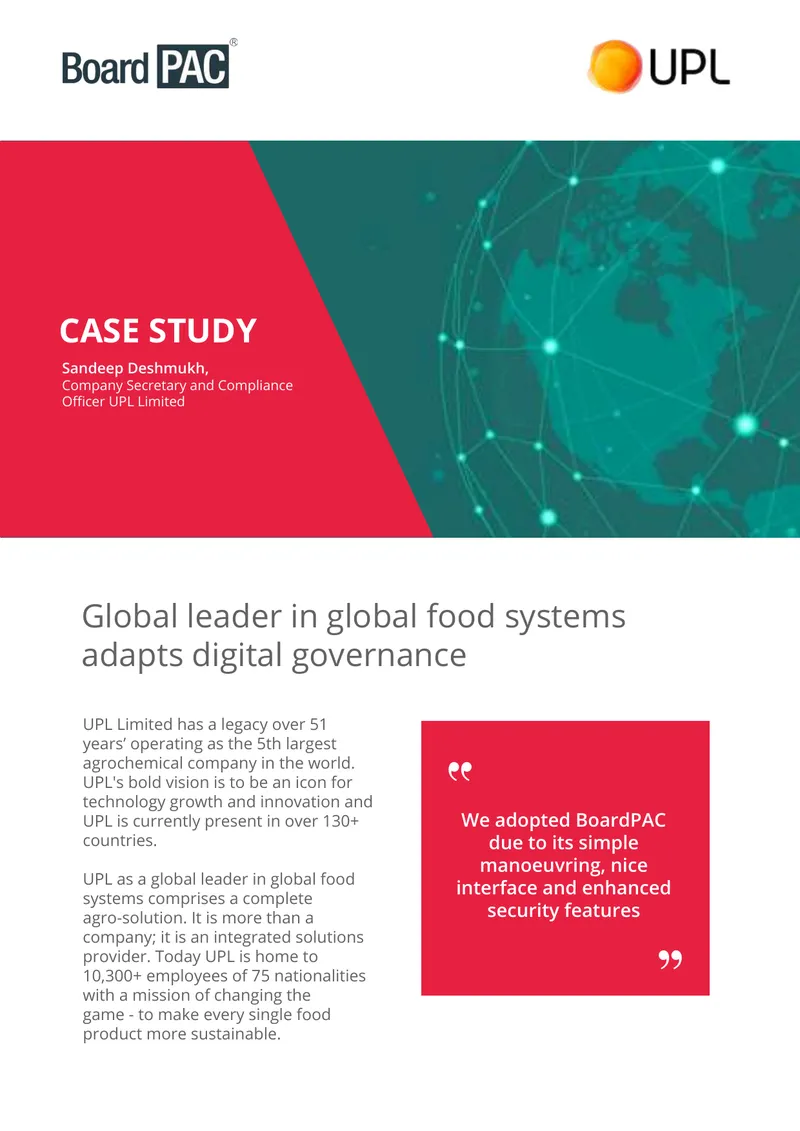 UPL Limited Board Meeting Automation Case Study