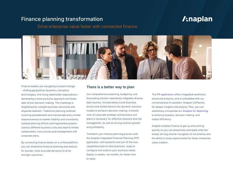Integrated Financial Planning Transformation for Enterprises