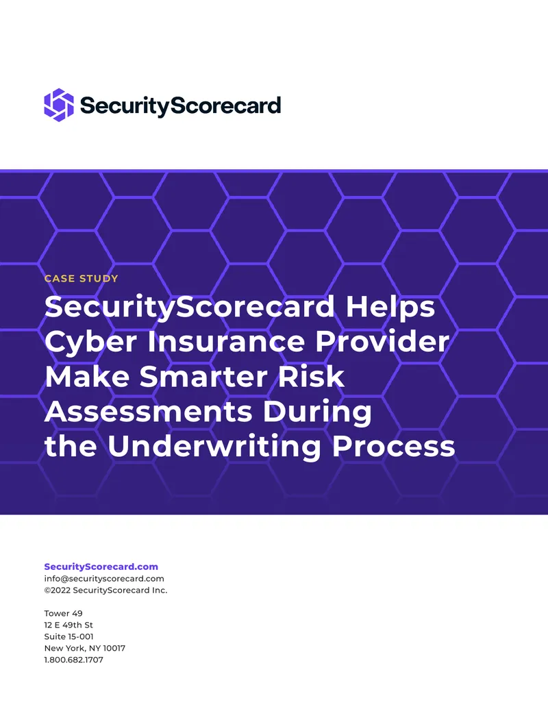 Cyber Insurance Provider Risk Assessment Case Study