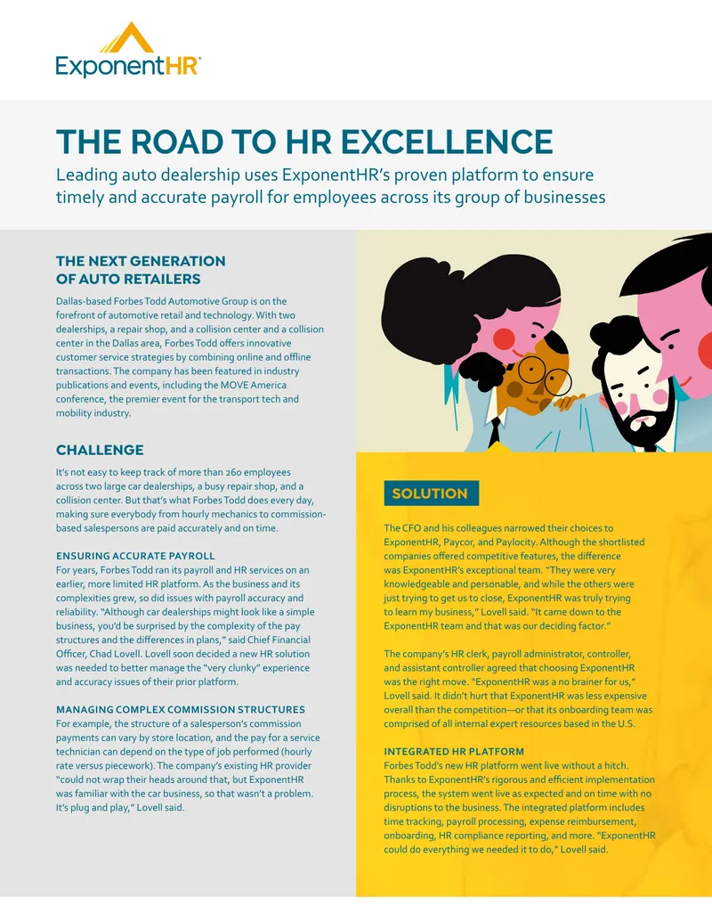 Forbes Todd Automotive Group Payroll Management Case Study