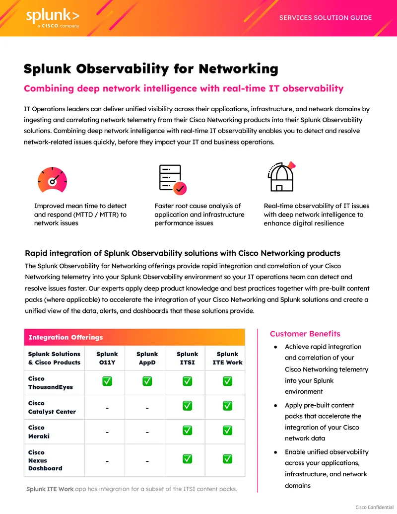Splunk Observability for Networking Services Solution Guide