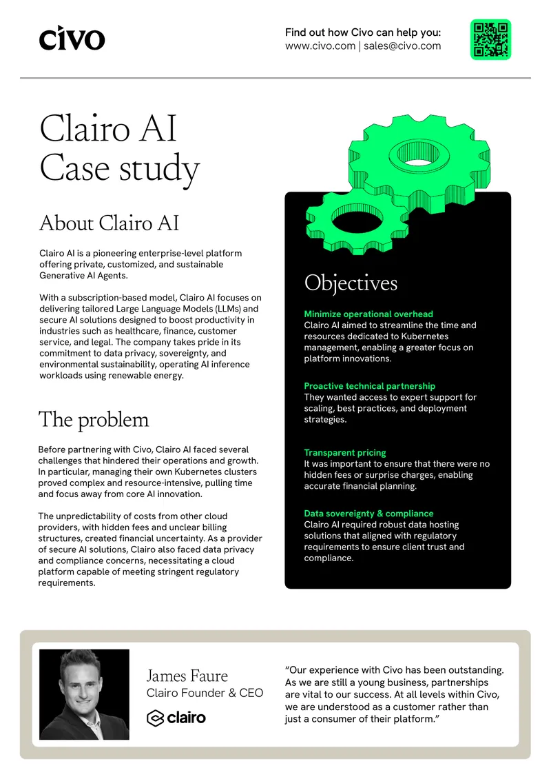 Clairo AI Case Study on Civo Partnership