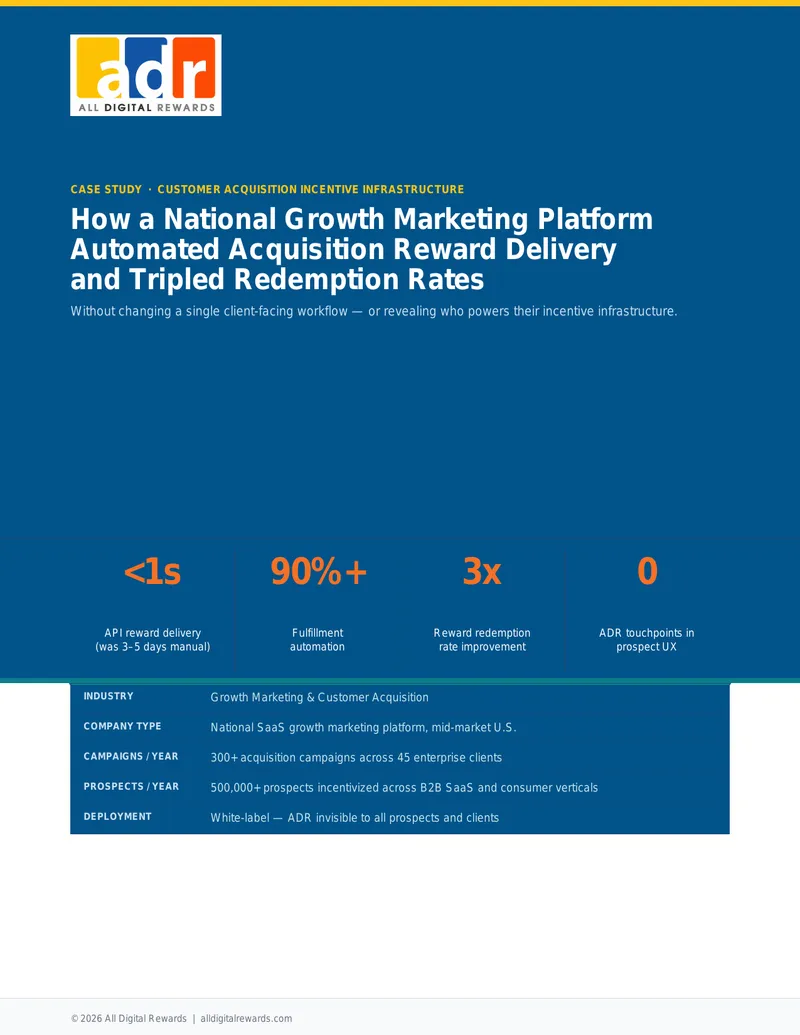 Customer Acquisition Incentive Infrastructure Case Study