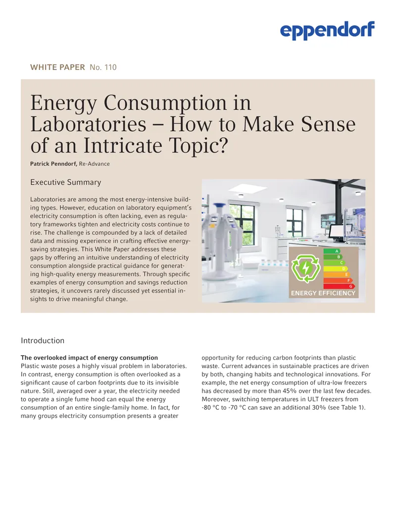 Energy Consumption Strategies in Laboratories