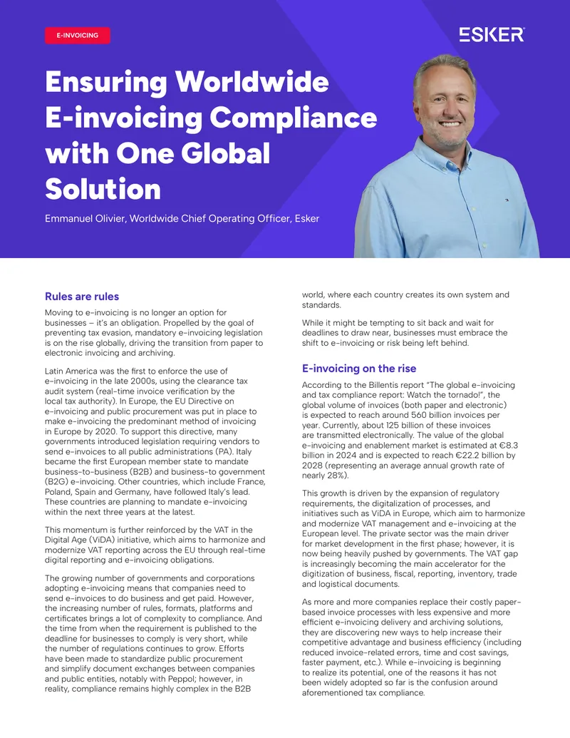 Global E-invoicing Compliance and Solutions