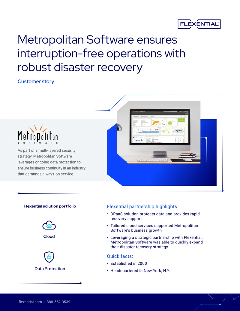 Disaster Recovery Strategy for Metropolitan Software