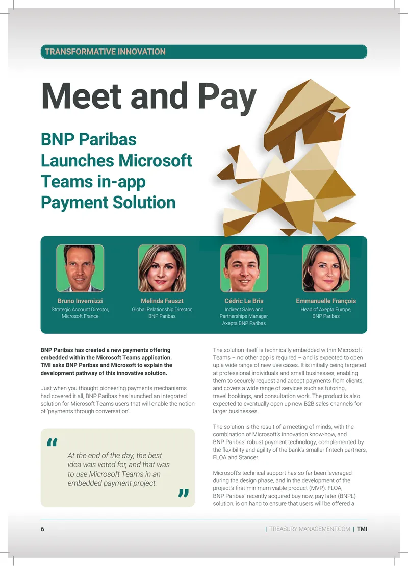 BNP Paribas Microsoft Teams Payment Solution Guide