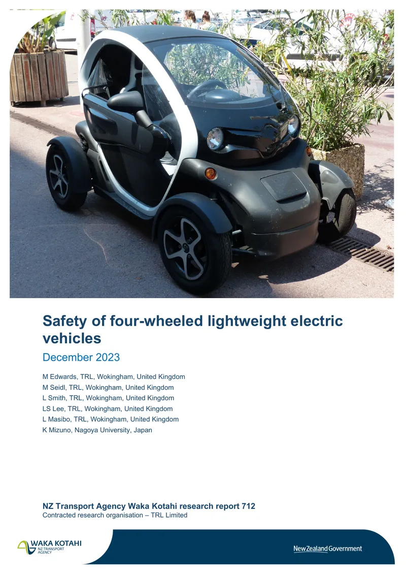 Safety of Four-Wheeled Lightweight Electric Vehicles