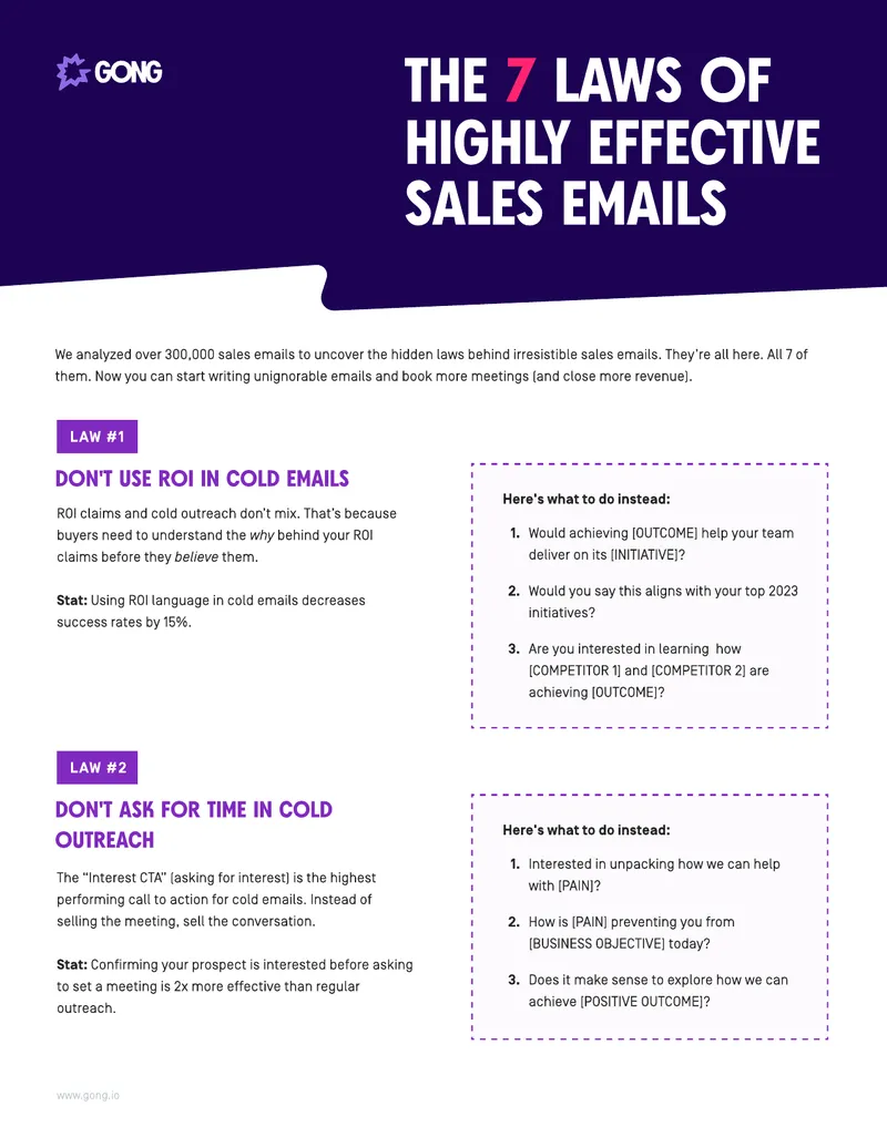 Laws of Highly Effective Sales Emails