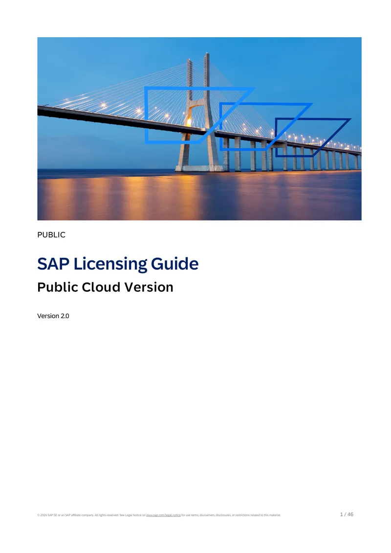 SAP Licensing Guide for Public Cloud Solutions