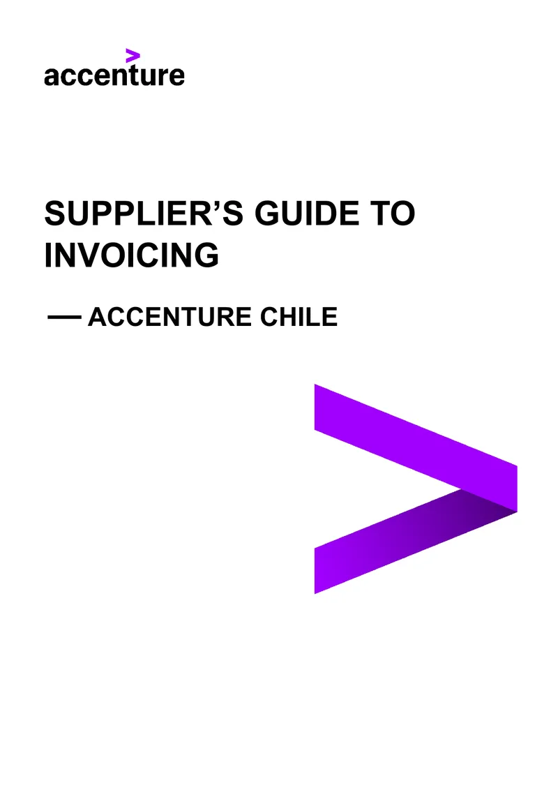 Supplier's Guide to Invoicing Accenture Chile
