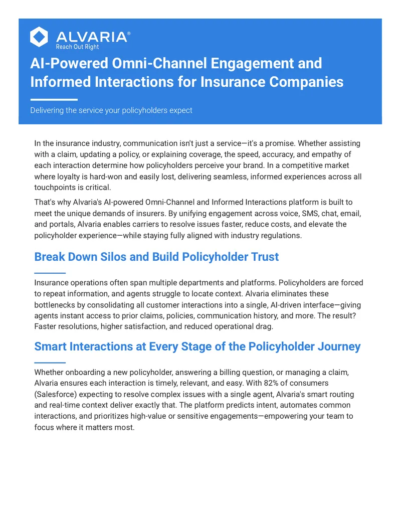 AI-Powered Omni-Channel Engagement for Insurers