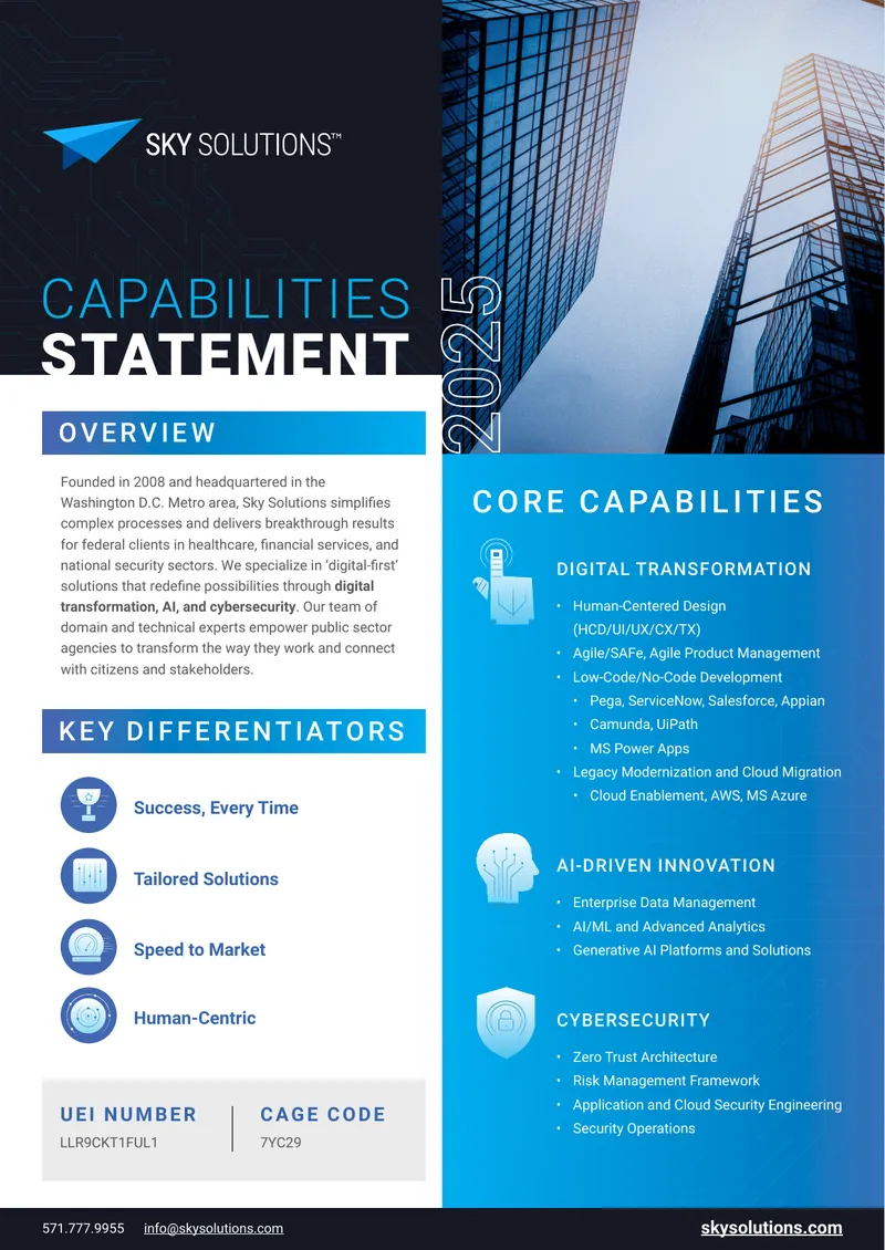 Core Capabilities and Past Performance Examples
