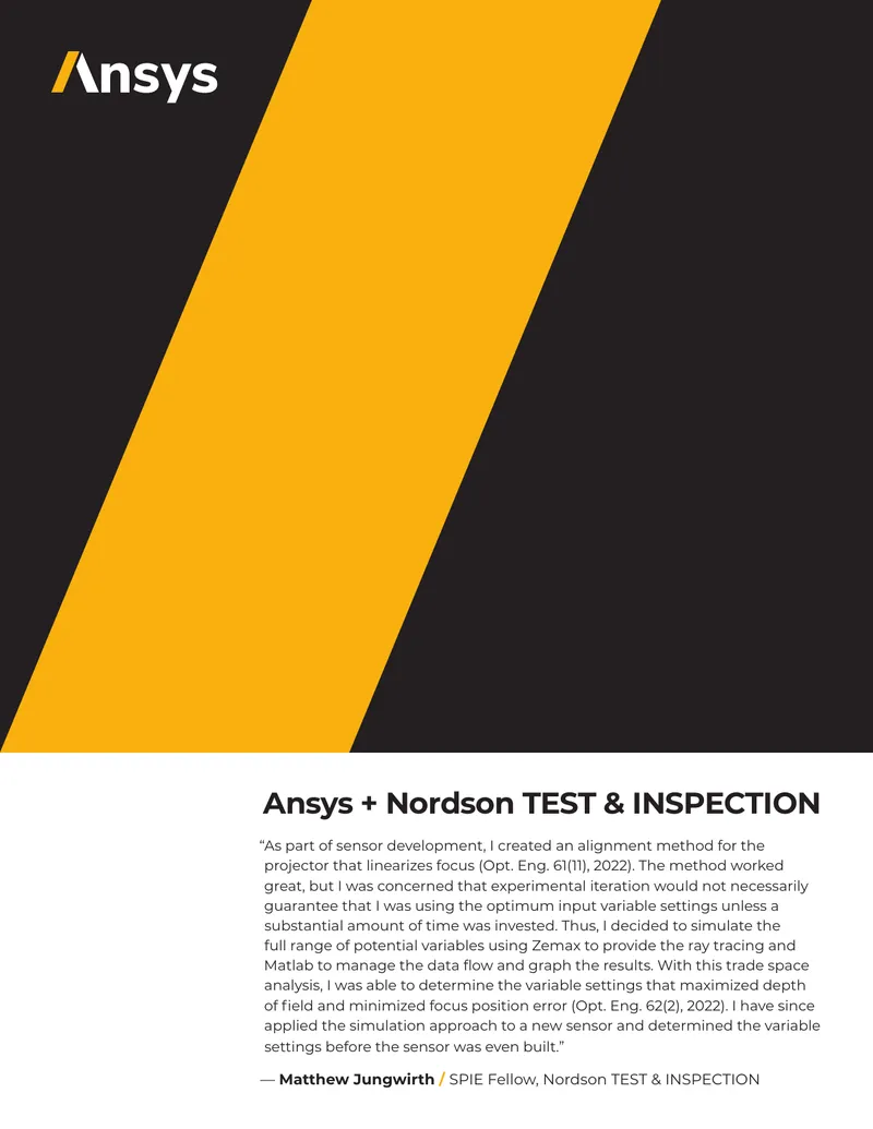 Ansys Zemax Simulation for Optical Design Optimization