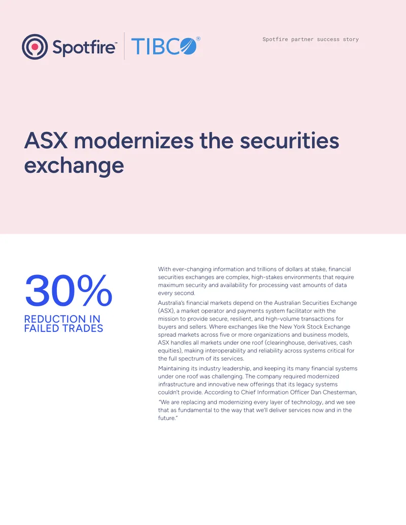 ASX Modernization and Data Infrastructure Transformation