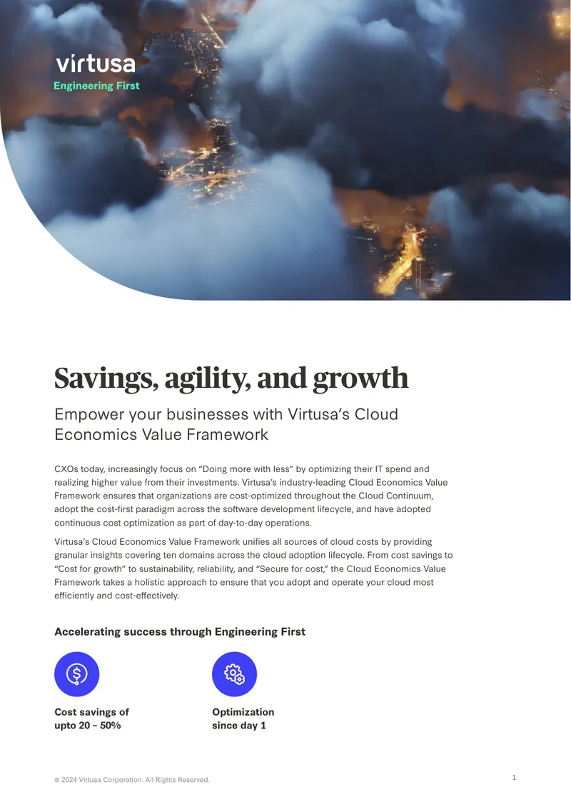 Cloud Economics Value Framework Overview