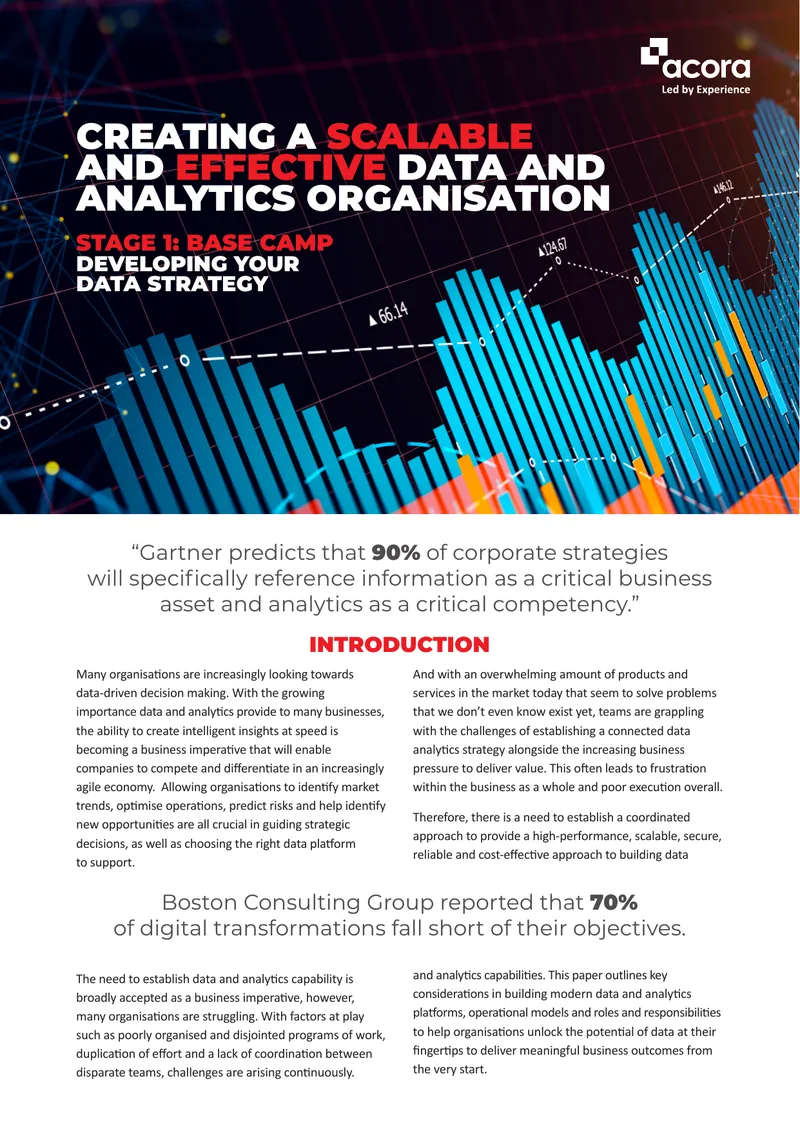 Creating a Scalable and Effective Data and Analytics Organisation