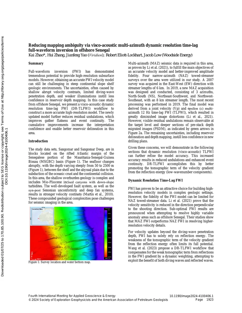 Visco-Acoustic Multi-Azimuth Dynamic Resolution FWI Study