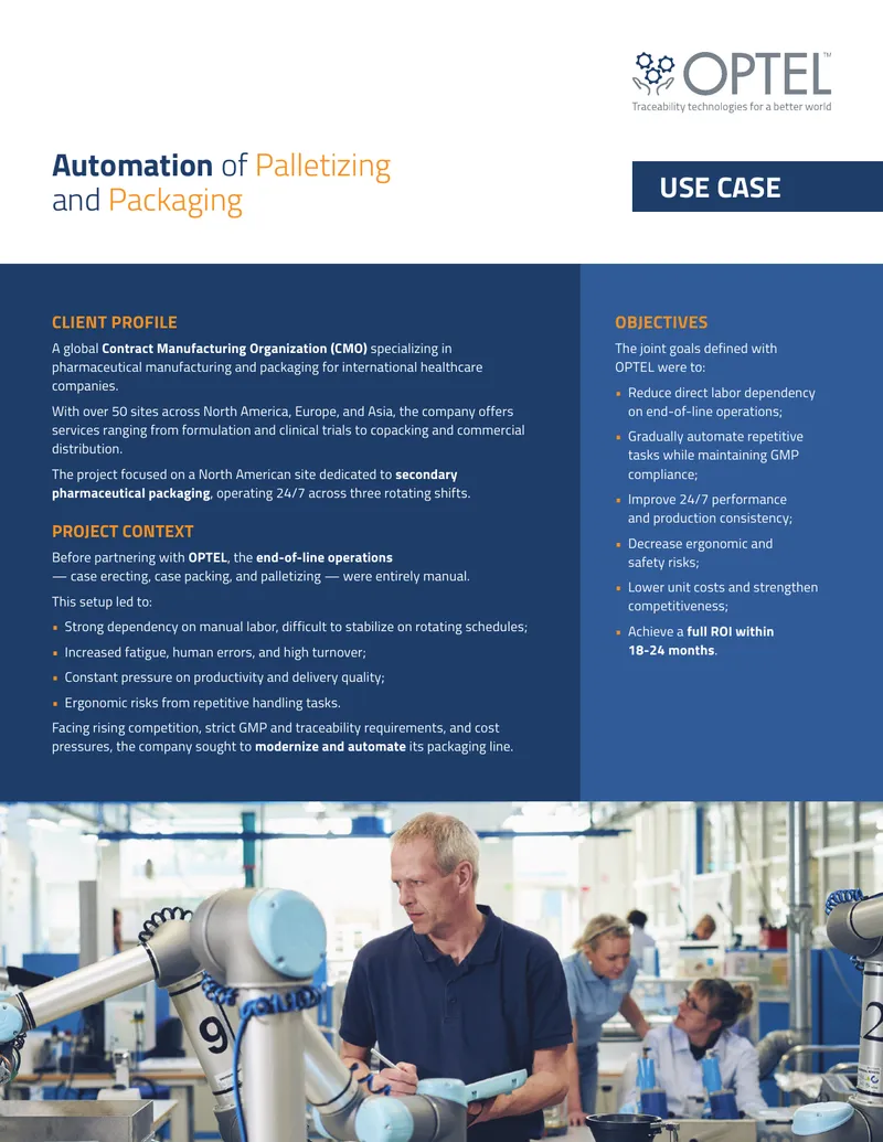 Automation of Palletizing and Packaging in Pharmaceuticals