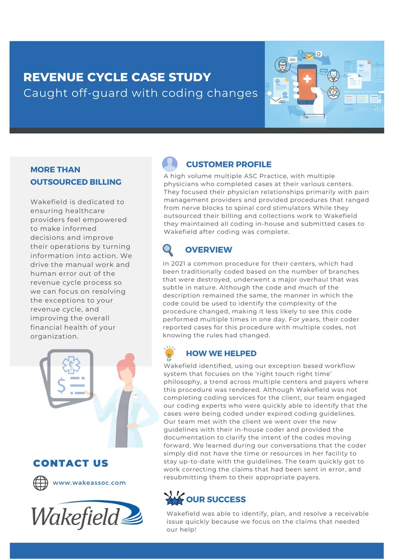 Revenue Cycle Case Study on Coding Changes