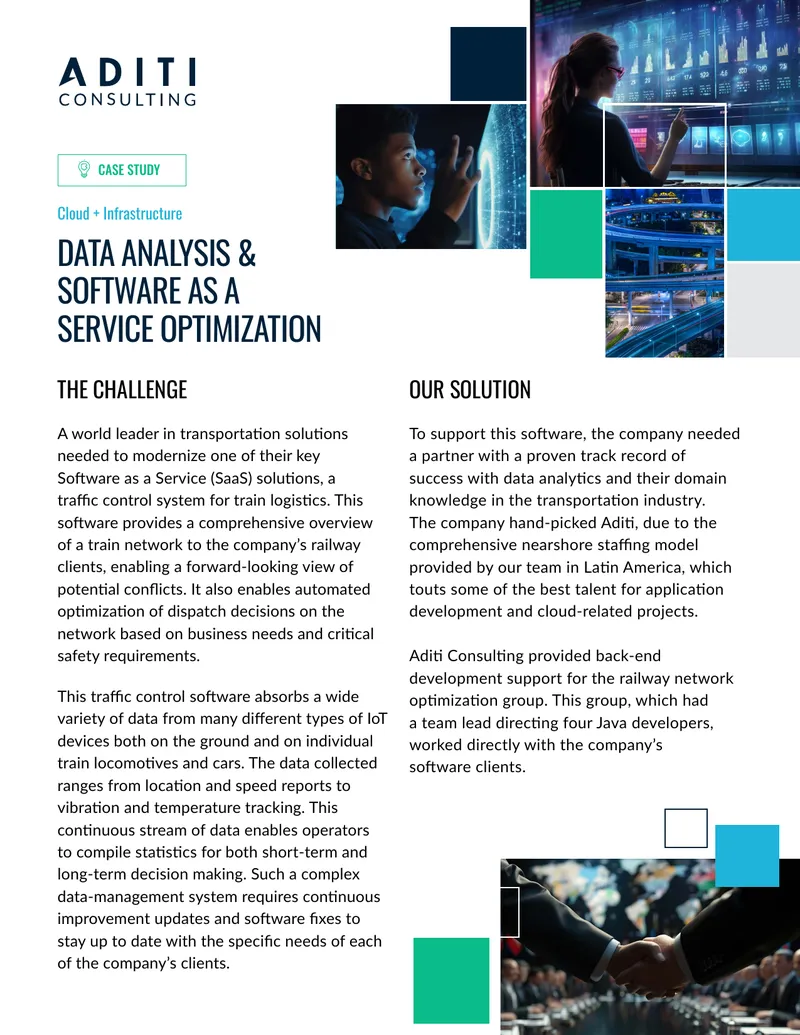 Data Analysis and Software as a Service Optimization