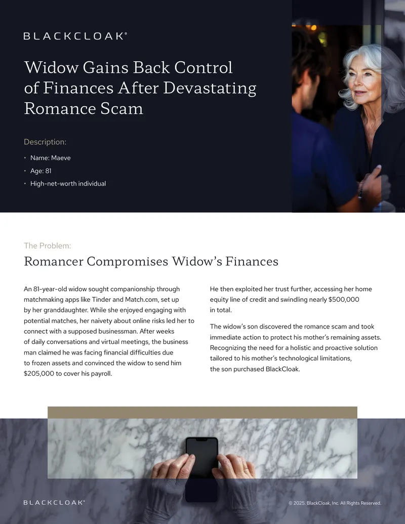 Romance Scam Impact on Widow's Finances