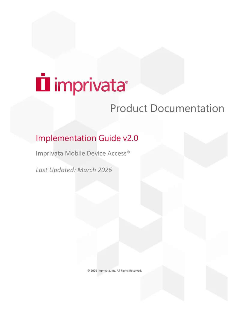 Imprivata Mobile Device Access Implementation Guide