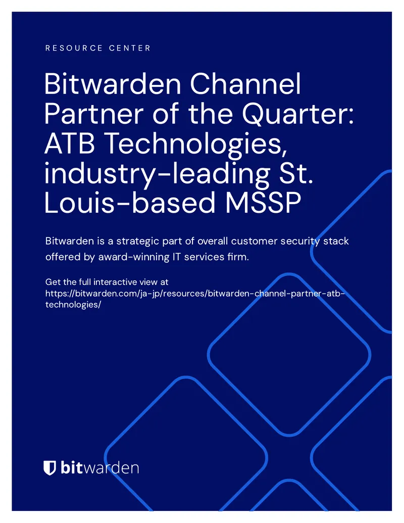 ATB Technologies Partnership with Bitwarden
