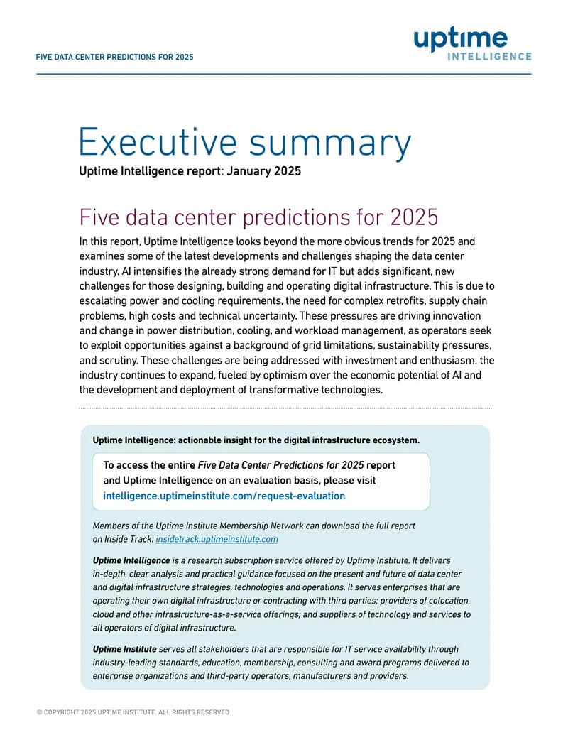 Five Data Center Predictions for 2025