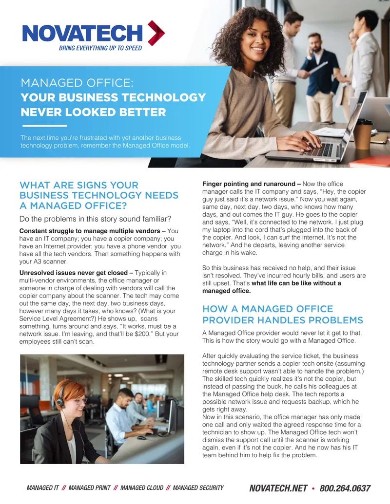 Benefits of a Managed Office for Business Technology