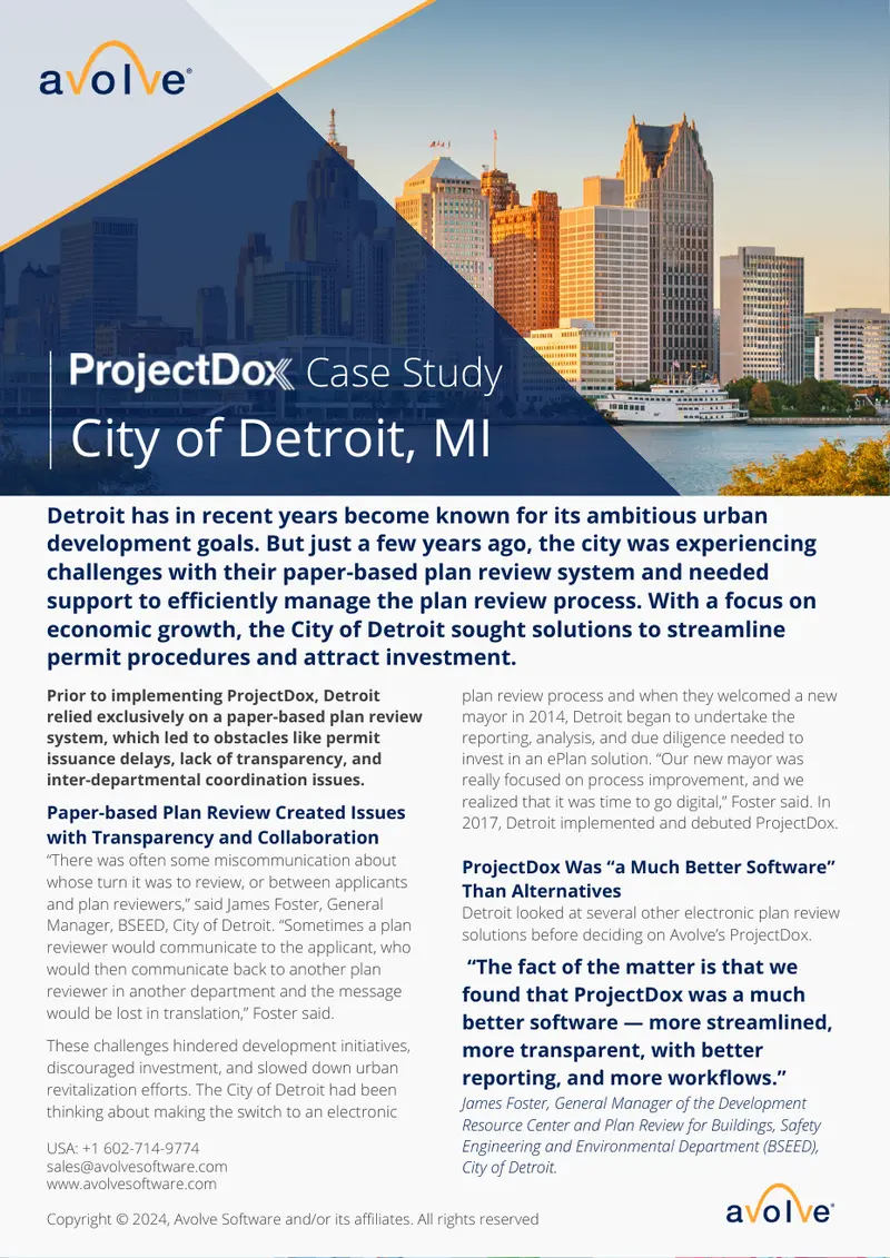 City of Detroit ProjectDox Implementation Case Study
