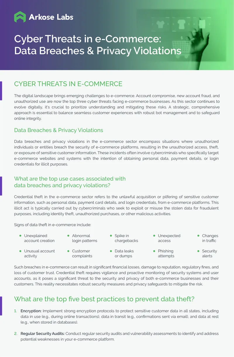 Cyber Threats and Data Breaches in E-Commerce