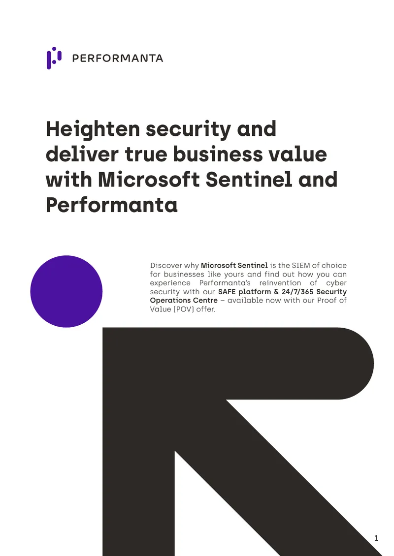 Microsoft Sentinel and Performanta Collaboration Overview