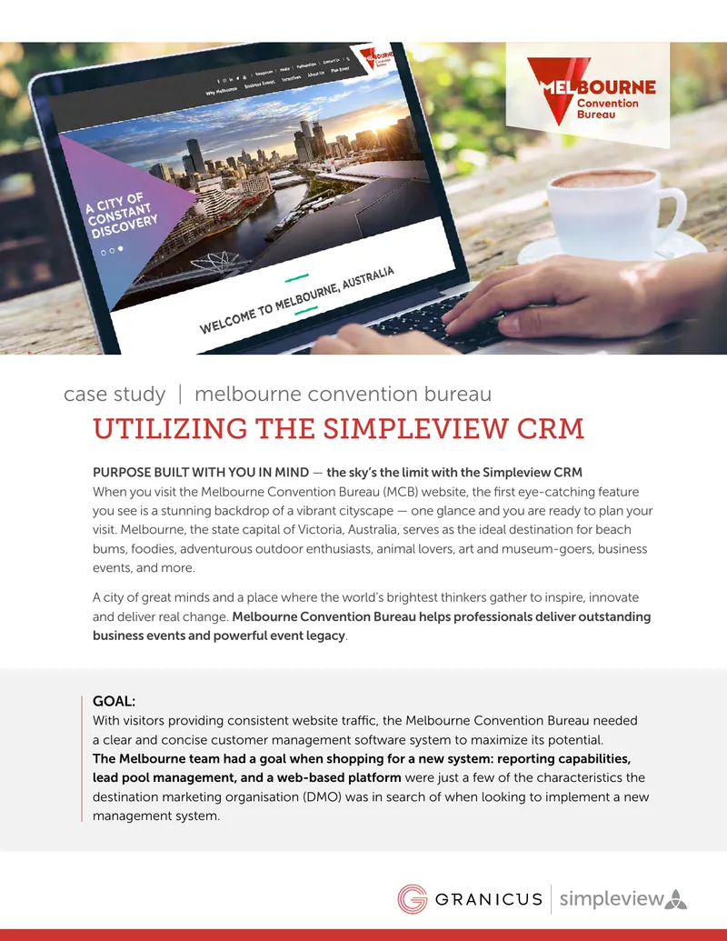 Melbourne Convention Bureau Simpleview CRM Case Study