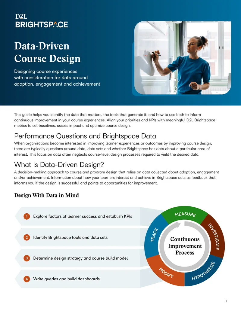 Data-Driven Course Design Guide