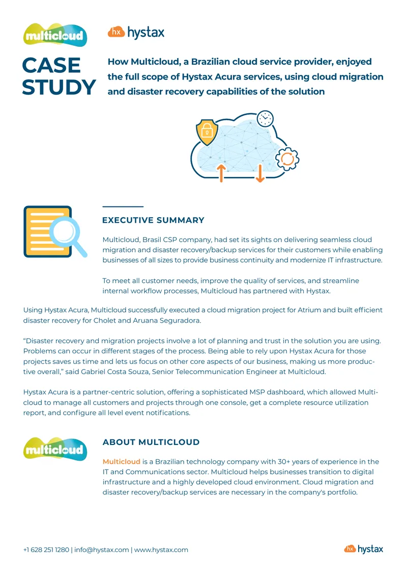 Multicloud Cloud Migration and Disaster Recovery Case Study