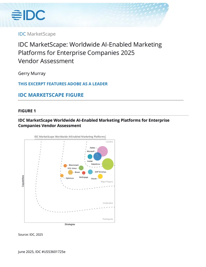 Worldwide AI-Enabled Marketing Platforms Vendor Assessment