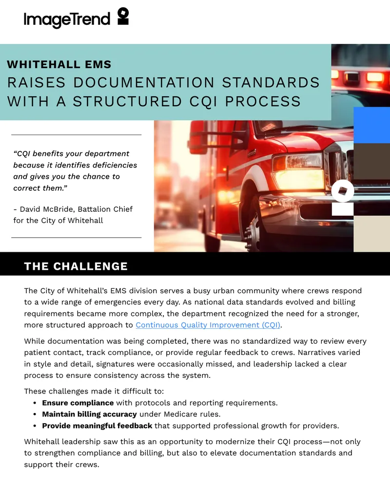 Structured Continuous Quality Improvement Process for EMS