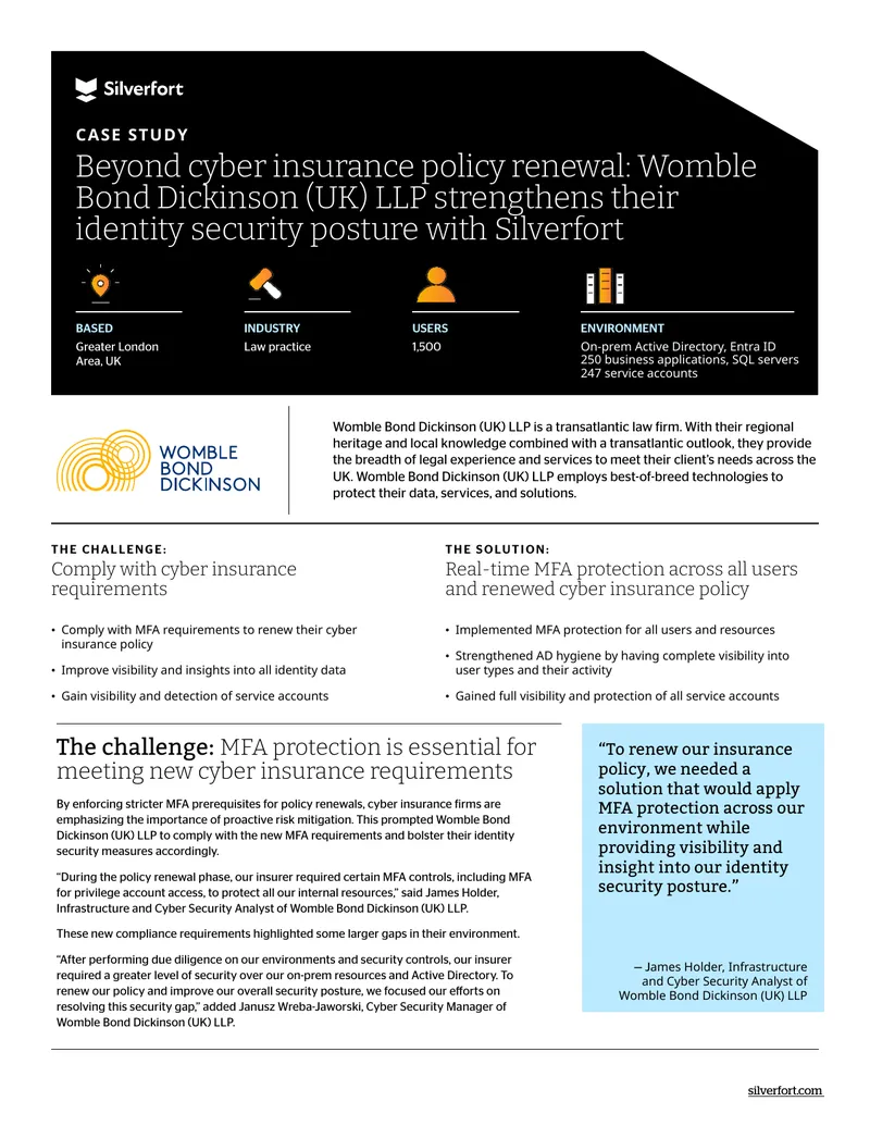 Womble Bond Dickinson Identity Security Case Study