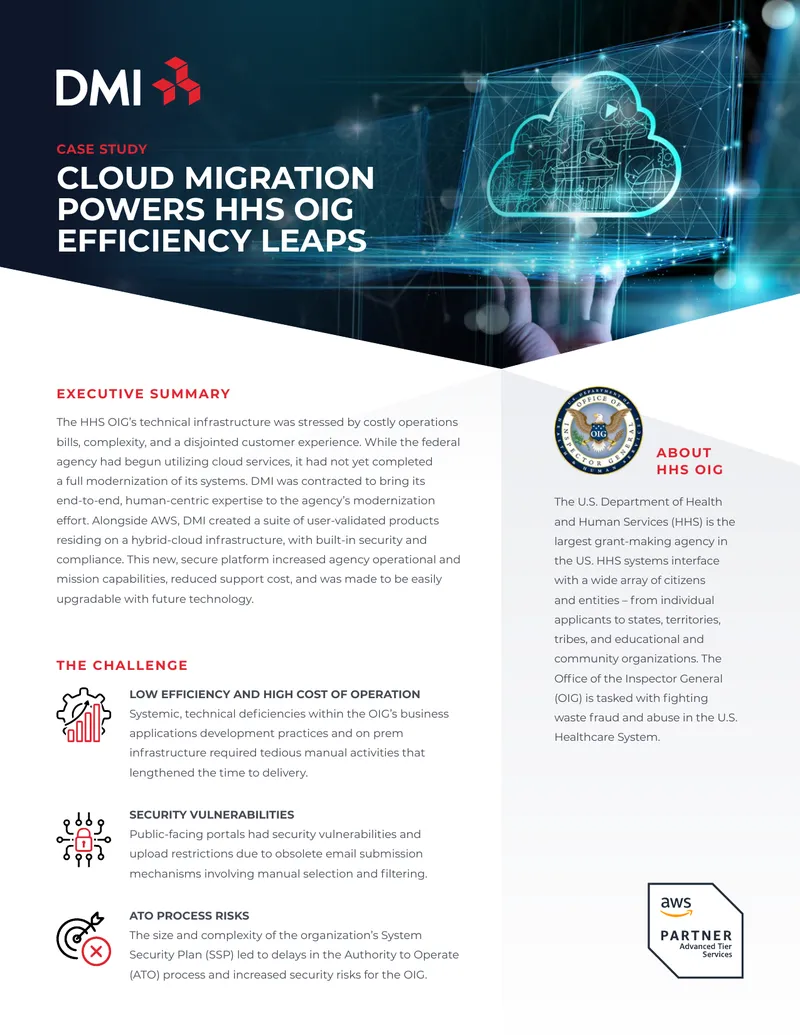 Cloud Migration Case Study for HHS OIG