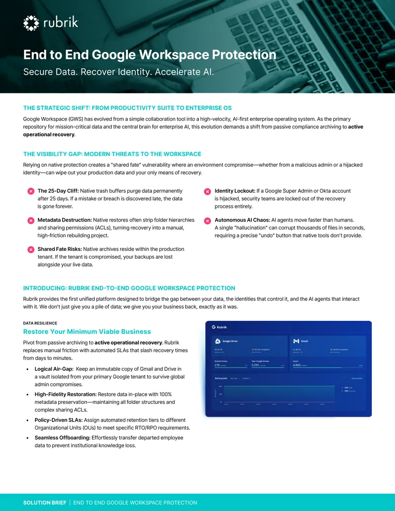 End to End Google Workspace Protection Solution Brief