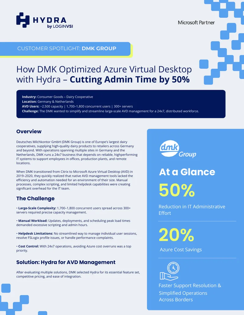 DMK Group Azure Virtual Desktop Optimization Case Study