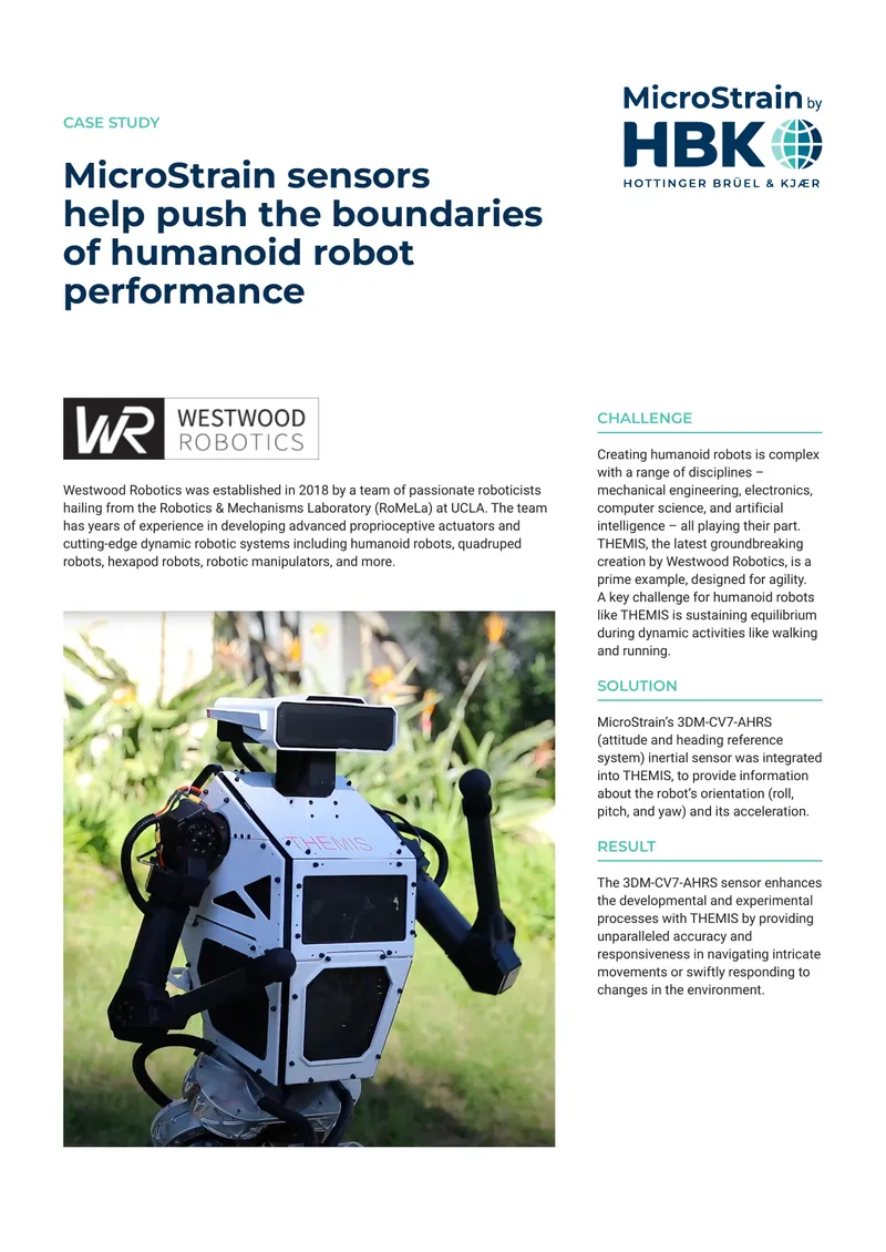 Integration of MicroStrain Sensors in Humanoid Robotics