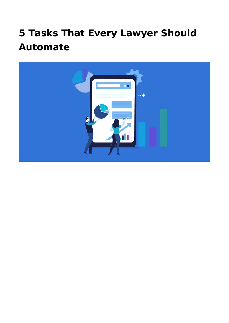 Five Essential Automation Tasks for Lawyers