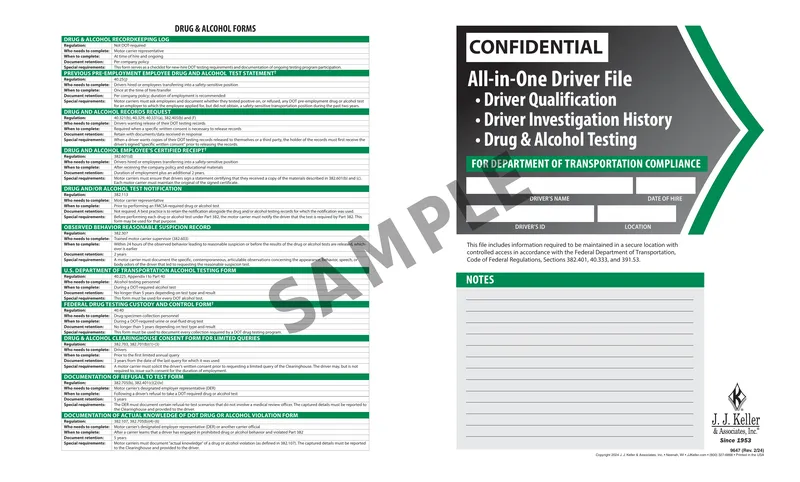 Drug and Alcohol Recordkeeping Compliance Guide