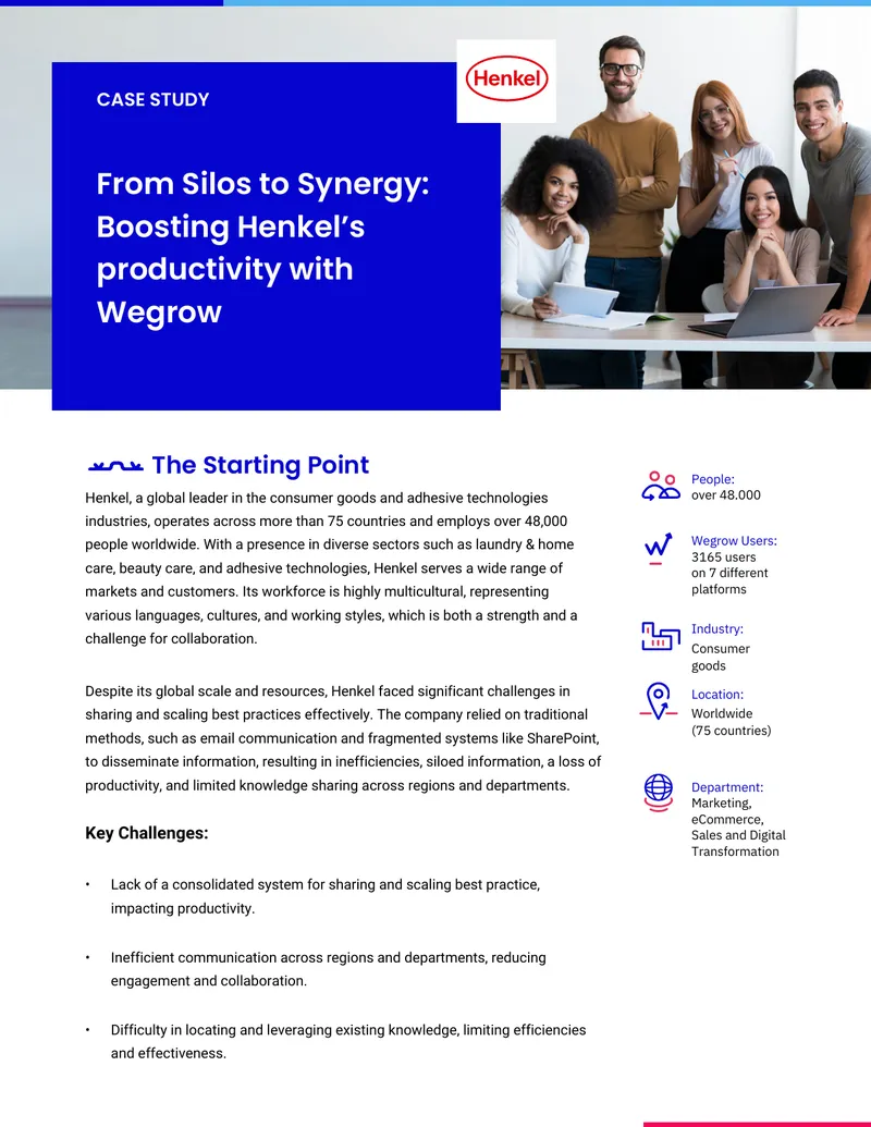 Henkel Case Study on Wegrow Implementation