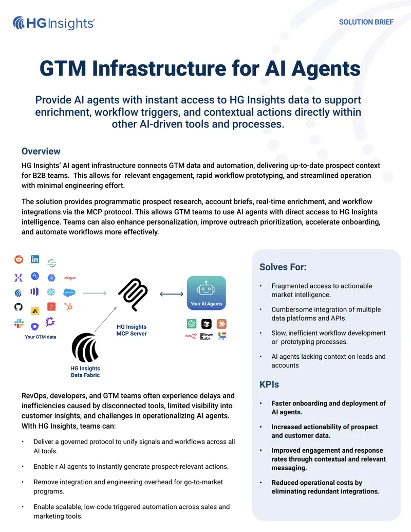 GTM Infrastructure for AI Agents Solution Brief