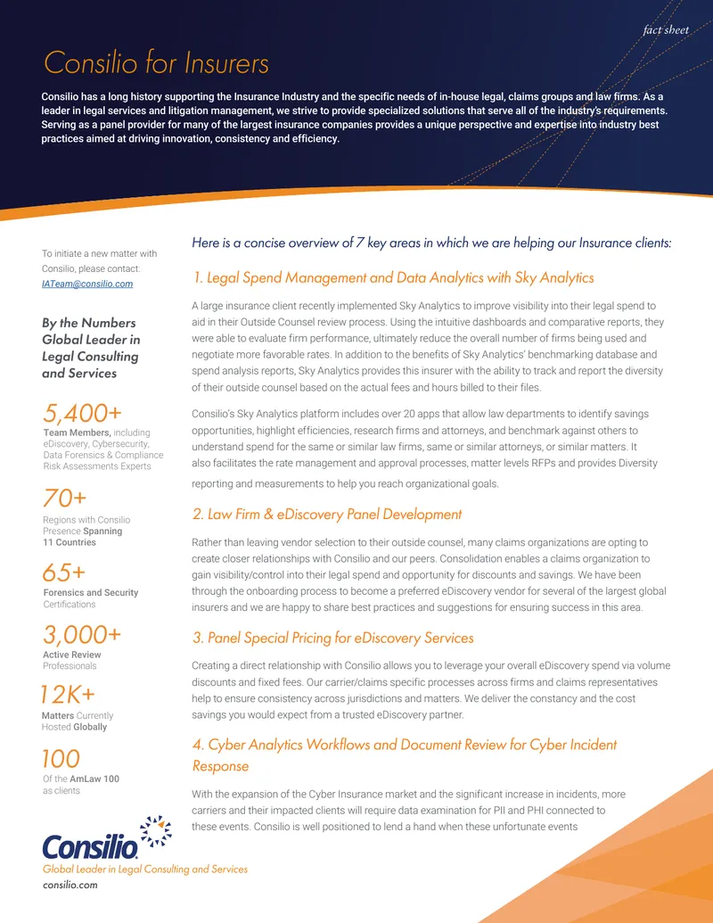 Legal Consulting Services for the Insurance Industry